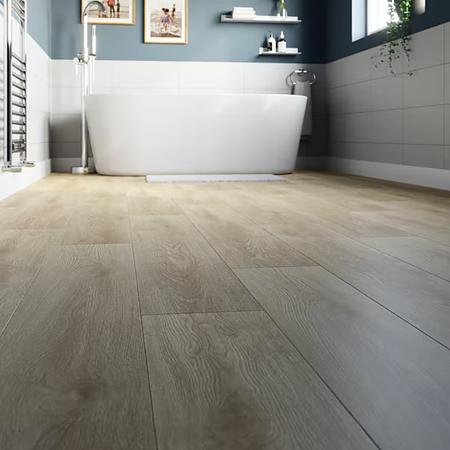 Pardoseala SPC Kronostep Z215, 4 mm, nuanta deschisa, stejar haystack, clasa trafic AC4, 1280 x 192 mm