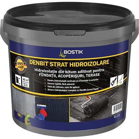 Hidroizolant Denbit pentru acoperisuri Bostik, negru, 10 l
