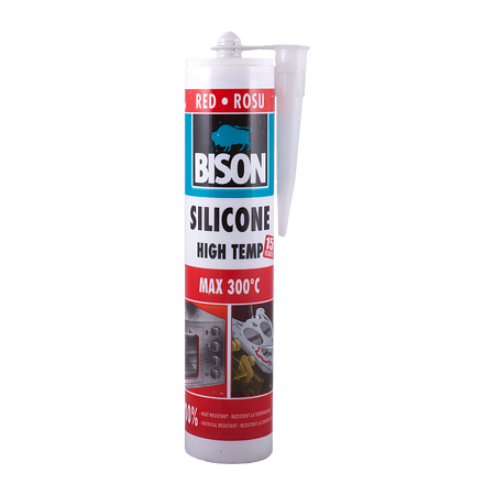 Silicon rezistent la temperatura Bison rosu 280 ml
