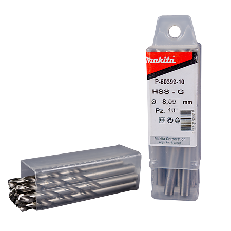 Burghiu Makita HSS-G P-60399, pentru metal, 8 x 117 mm, 10 bucati Burghiu Makita HSS-G P-60399, pentru metal, 8 x 117 mm, 10 bucati