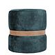 Taburet Ring, inel stejar, stofa turcoaz inchis P13, rotund, 38 x 38 x 40 cm