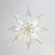 Decoratiune iarna fulg de nea 3D, alb iridiscent, 11 cm 