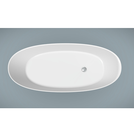 Cada freestanding Marmite BT 0571, compozit mineral, antibacterian, alb, lucios, 157x68x65 cm