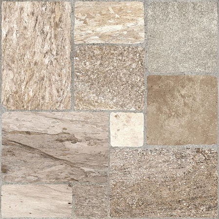 Gresie exterior/interior portelanata KAI Vigo 8650, mata, bej, PEI 4, decor piatra, 45 x 45 cm