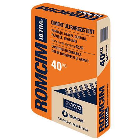 Ciment Romcim Ultra, gri, interior/exterior, 40 kg Ciment Romcim Ultra, gri, interior/exterior, 40 kg