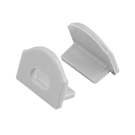 Set terminatie profil aluminiu led, plastic, gri, latime 14 mm Set terminatie profil aluminiu led, plastic, gri, latime 14 mm