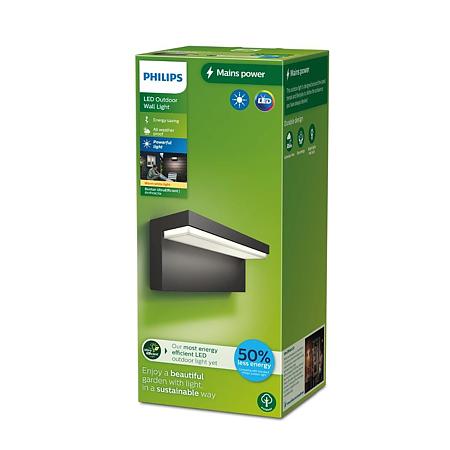 Aplica exterior Philips Bustan, 3.8 W, 2700 K, antracit, IP44