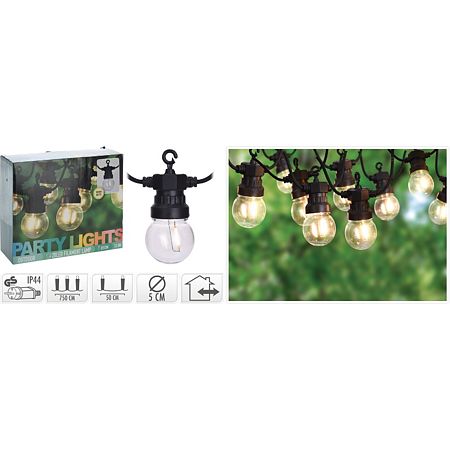 Ghirlanda luminoasa exterior, 20 LED-uri cu lumina calda, 12.5 m Ghirlanda luminoasa exterior, 20 LED-uri cu lumina calda, 12.5 m