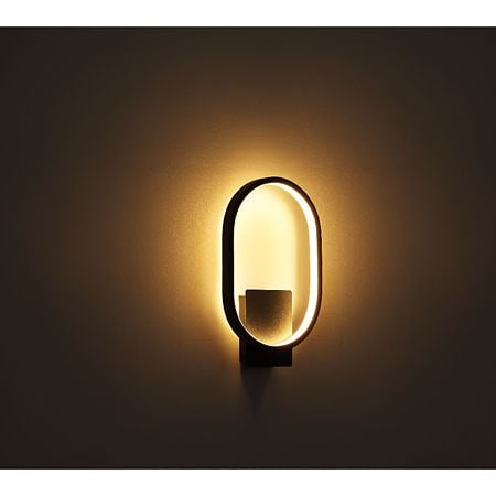 Aplica exterior Globo Naggy, metal, LED 11 W, negru, 200 x 320 x 50 mm