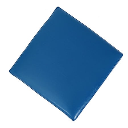 Taburet Cube, tapiterie piele ecologica, albastru IP 21898, 45x37x37 cm