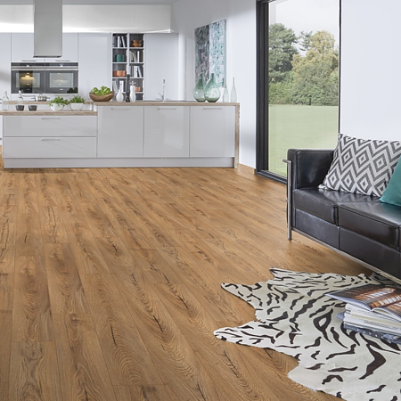 Parchet laminat 12 mm Krono Original Atlantic K476, nuanta medie, stejar inca carpenter, clasa de trafic 33, click 2go, 1285 x 192 mm
