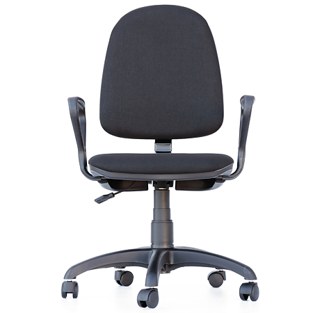 Scaun birou ergonomic Confort LX, cu brate, reglabil, stofa A1, negru