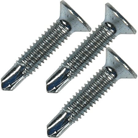 Surub autoforant, cap inecat, filet metric, otel zincat alb, M4 x 19 mm