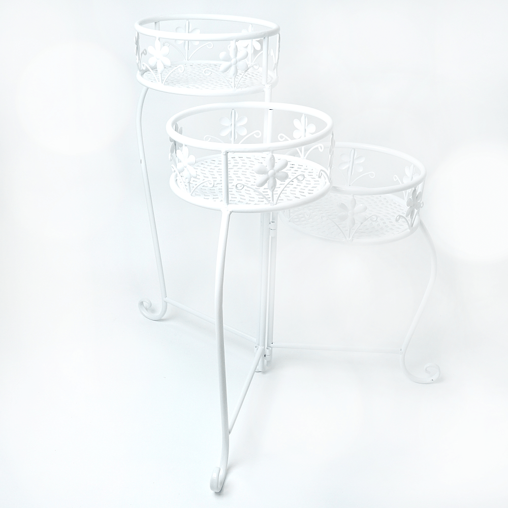 Set 3 suporti pentru flori, metal, 61 x 49 x 53 cm