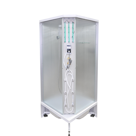 Cabina dus cu hidromasaj Sanotechnik PR55, cadita inalta semirotunda, 6 duze, alb, 90 x 90 x 215 cm Cabina dus cu hidromasaj Sanotechnik PR55, cadita inalta semirotunda, 6 duze, alb, 90 x 90 x 215 cm