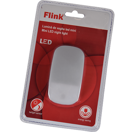 Lampa de veghe Flink mini mouse, cu senzor crepscular, 2 x 0.4 W