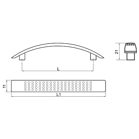 Maner-8002, aluminiu cromat, 96 mm Maner-8002, aluminiu cromat, 96 mm