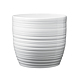 Ghiveci SK Bergamo Pure, ceramica, alb lucios, diametru 19 cm, 18 cm