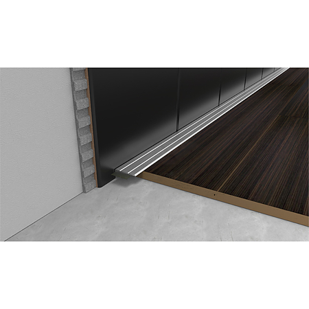Profil pentru treaptă, SET S46, din aluminiu, castan, autoadeziv, 25/10 mm, 1 m