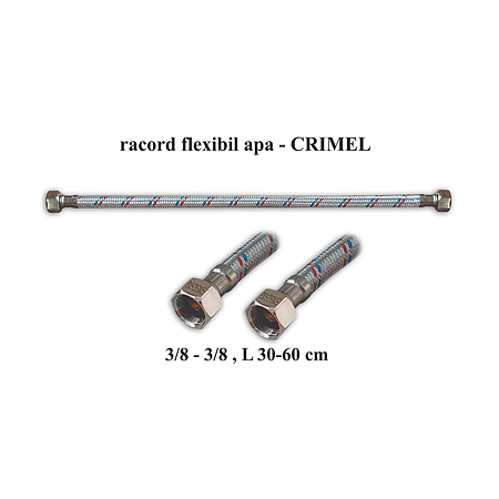Racord Crimel, otel inoxidabil, argintiu, flexibil, 3/8", 400 mm