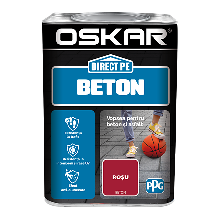 Email Oskar Direct pe Beton, rosu, interior/exterior, 0,75 L