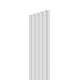 Panou decorativ Linea Select, 5 lamele, MDF, alb uni, interior, suport placaj alb, 265 x 24.5 x 1.9 cm