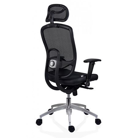 Scaun birou ergonomic Oklahoma, tapiterie textila, negru, picioare de aluminiu, inaltime de 123-131 cm Scaun birou ergonomic Oklahoma, tapiterie textila, negru, picioare de aluminiu, inaltime de 123-131 cm