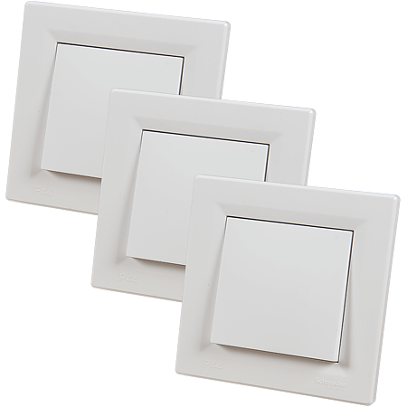 Intrerupator simplu Asfora, Schneider EPH0100221, 10A, IP44, alb