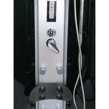 Cabina dus cu hidromasaj Sanotechnik TC111, cadru aluminiu, cadita inalta semirotunda, sticla 5 mm, 90 x 90 x 215 cm Cabina dus cu hidromasaj Sanotechnik TC111, cadru aluminiu, cadita inalta semirotunda, sticla 5 mm, 90 x 90 x 215 cm