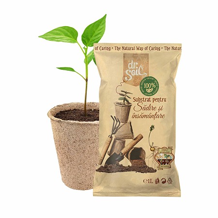 Substrat Dr. Soil, pentru sadire si insamantare, 1 L Substrat Dr. Soil, pentru sadire si insamantare, 1 L