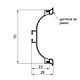 Profil inaltator pentru blat de bucatarie Gola 8300, aluminiu neted, lungimea 4 m