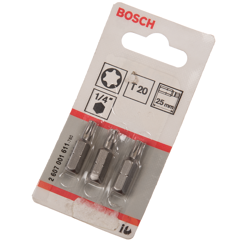 Set 3 biti Bosch T20, 25 mm