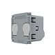 Modul intrerupator dublu tactil Livolo VL-FC2-2G, gri, 45 x 45 x 37 mm