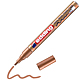 Marker permanent Edding 751, cu vopsea, corp metalic, varf rotund, 1-2 mm, maro