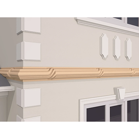 Brau decorativ de exterior FP323, polistiren EPS100 + mortar, 200 x 100 x 2000 mm