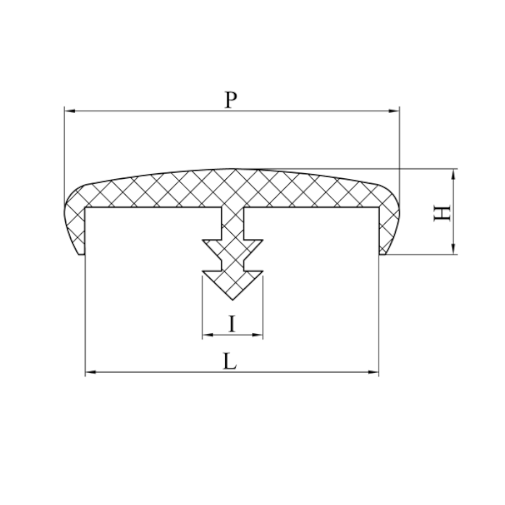 Cant cu profil ,,T", PVC, wenge, 100 m