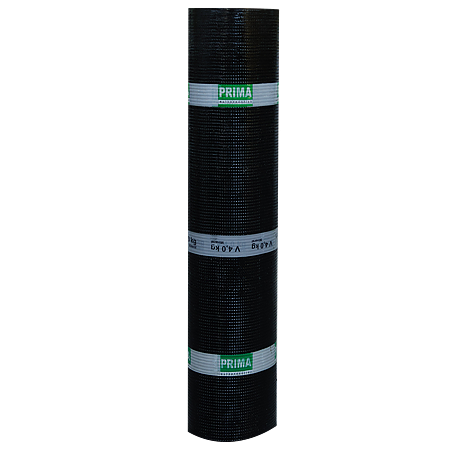 Membrana bituminoasa Prima V 4, armatura fibra de sticla, finisaj film PE, 4 kg/mp, 10 mp/rola