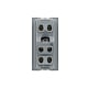 Modul priza simpla standard italian Livolo VL-FCTL16A, policarbonat, argintiu