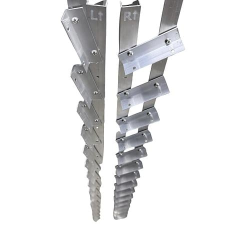 Glisiera aluminiu cu 18 lamele tip jaluzea, argintiu, 1,5 m, set 4 buc