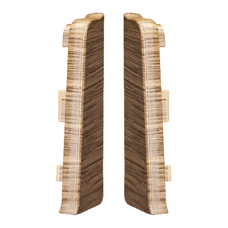 Set terminatie stanga/dreapta plinta Arbiton Indo 70, stejar inchis 12, PVC, 70 x 26 mm, 2 bucati/set