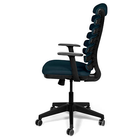 Scaun birou ergonomic bleumarin Kronsit Salerno, tapiterie textila, rotativ, reglabil pe inaltime, 65 x 49 x 135 cm Scaun birou ergonomic bleumarin Kronsit Salerno, tapiterie textila, rotativ, reglabil pe inaltime, 65 x 49 x 135 cm