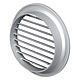 Grila ventilatie rotunda Vents MV125bV, PVC, 125 mm, alb