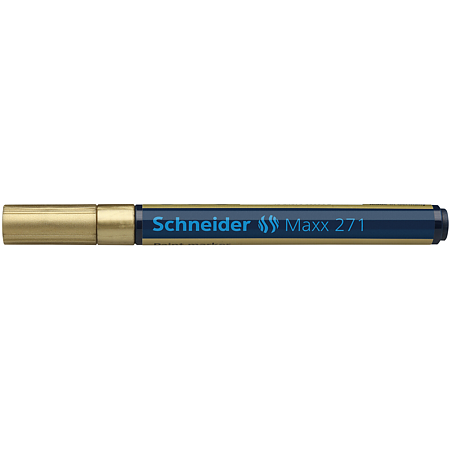 Marker permanent Schneider, varf rotund, 2 mm, cu vopsea aurie