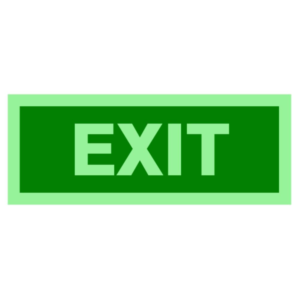 Indicator fotoluminoscent Exit, autocolant, 19.5 x 7.5 cm