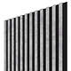 Panou decorativ Linea Acustic ProLine, 12 lamele, MDF, urban gri/negru, interior, 240 x 60.5 x 2 cm