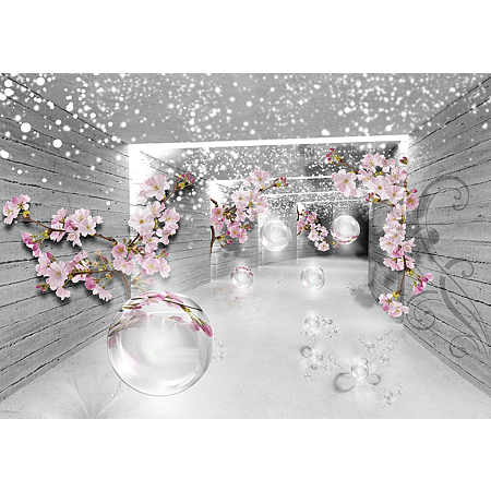 Fototapet duplex 3D Flowers, 368 x 254 cm