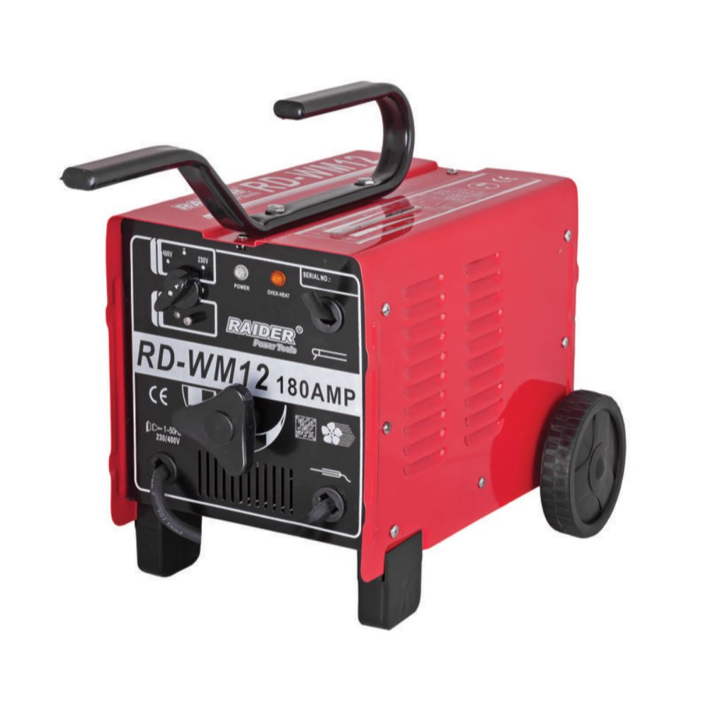 Aparat de sudura Raider, transformator de sudura RD-WM12 180 A, 9.6 kVA, IP21