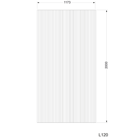 Paravan dus / walk in Sanotechnik Sanoflex L120, sticla securizata, riflata, tratament Easy Clean, grosime 6 mm, fara accesorii, 118–119 × 200 cm
