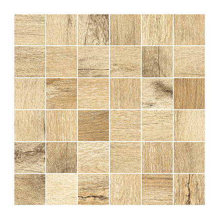 Mozaic ceramic Cesarom Pavimento, rectificat, PEI IV, R10, mat, lemn, bej, 30 x 30