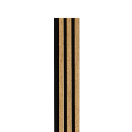 Panou riflaj acustic Stejar Lemon, MDF, suport feltru 8 mm, acustic, interior, 2600 x 144 x 20 mm